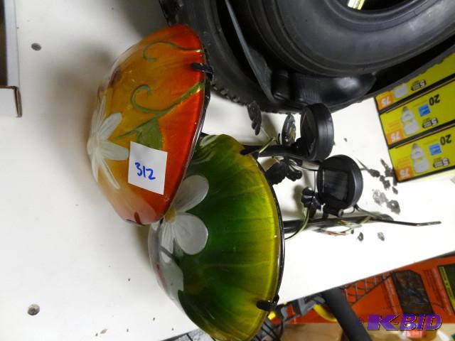 New 2 pc lot solar lawn ornaments...