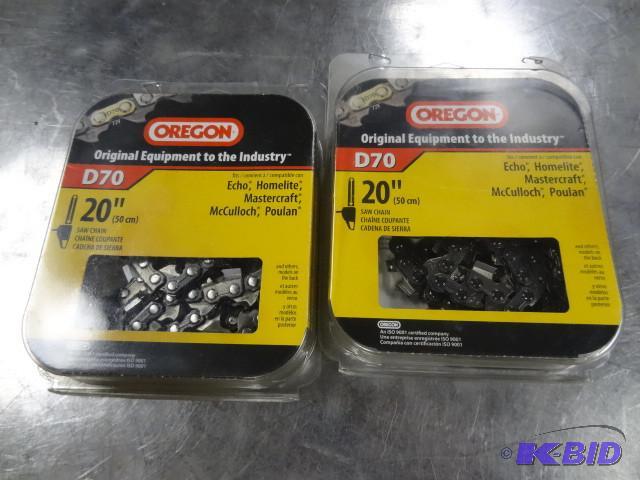 Qty 2 20 chainsaw chains 1 new 1 us...