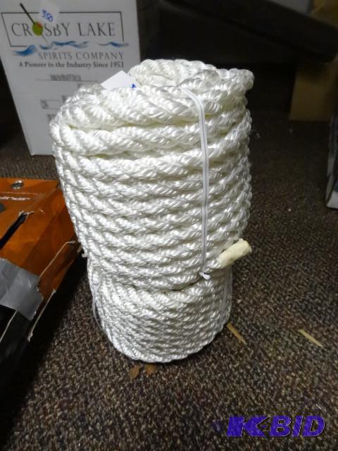 Qty 2 New coils of rope. Unlabeled ...