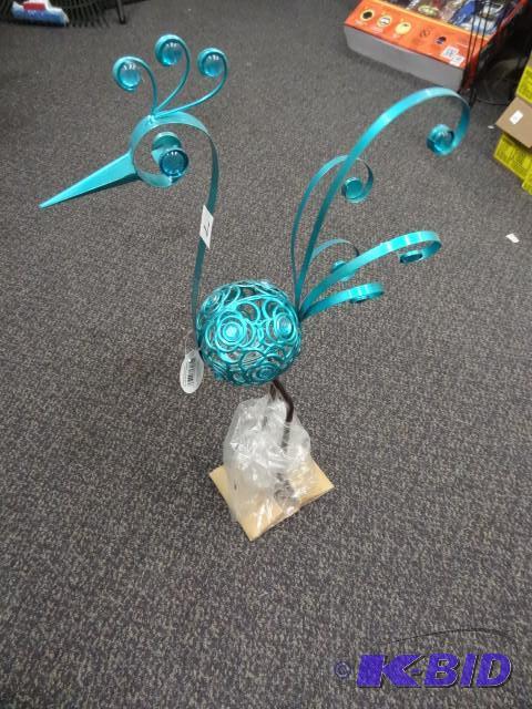 New Peacock lawn ornament blue, met...