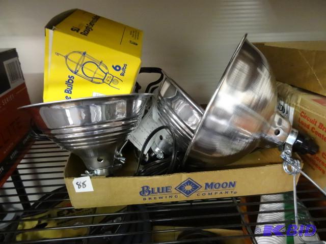 Qty 3 New clamp lights and 3 rough ...