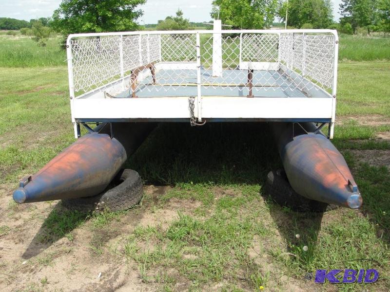 1973 16ft&nbsp Steel Pontoon Alumi...