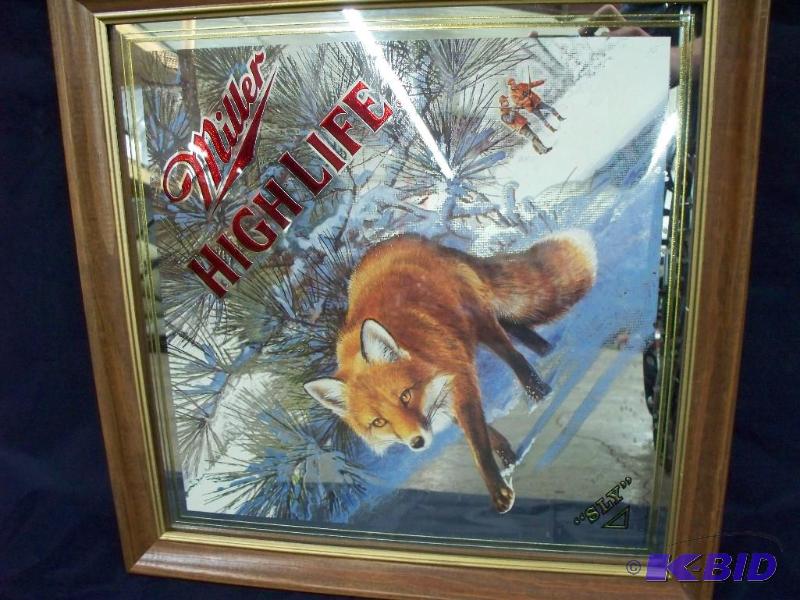 lot 9 image: MILLER HIGH LIFE PICTURE (SLY) FOX...