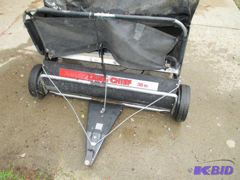 lot 123 image: True Value 38" lawn sweeper...