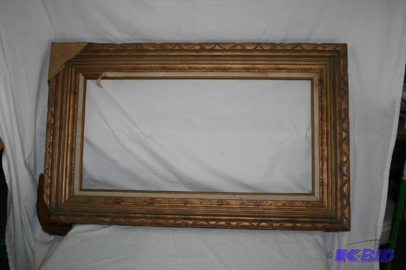 lot 134 image: Antique wooden frame 38 12" ...