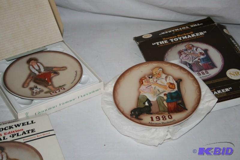 lot 136 image: 2 dated Norman Rockwell Plates...