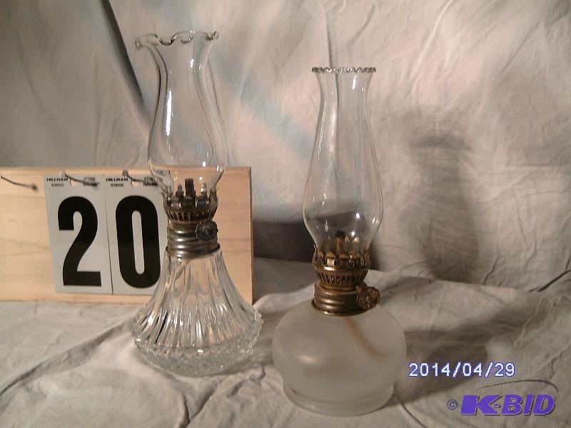 lot 20 image: Mini Oil Lamps - one 7.5" tall...