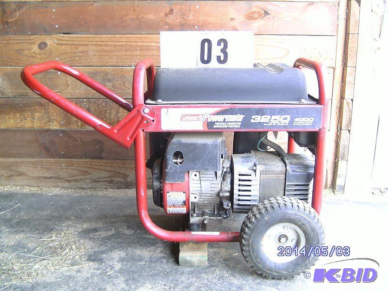 lot 3 image: Coleman Powermate 6 HP Generator - ...