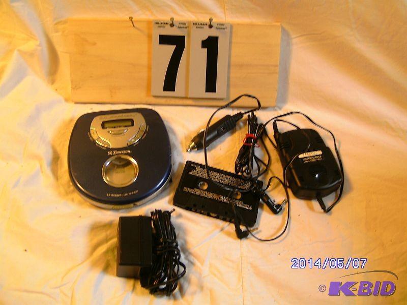 lot 71 image: CD Player - Portable Emerson player...