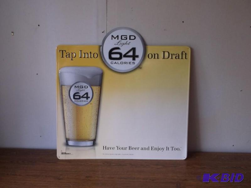 Large embossed M G D Light 64 sign ...