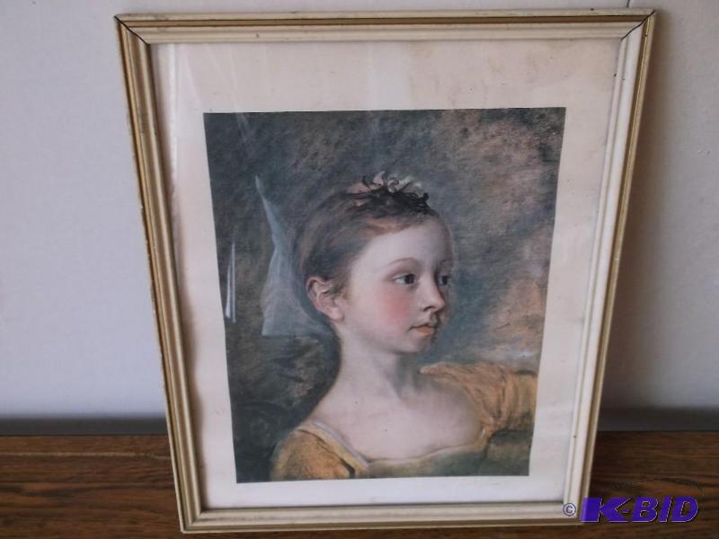 Vintage framed picture measures 9 3...