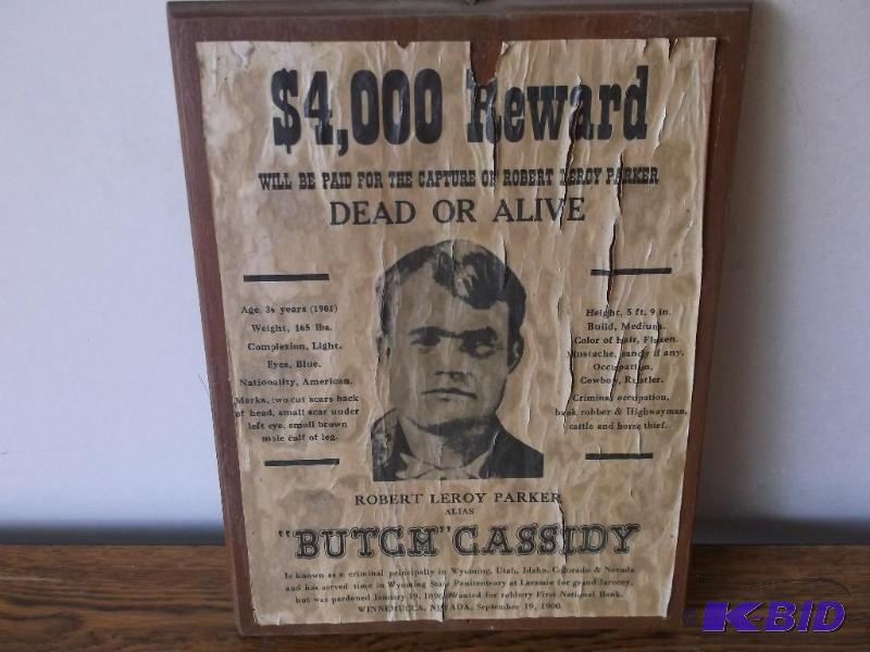 Reward flyer Dead or Alive BUTCH CA...