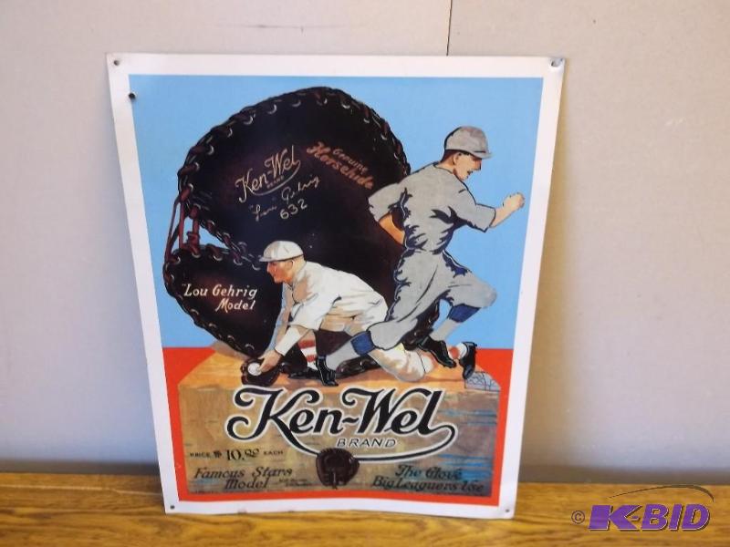 Ken- Wel baseball glove advertiseme...