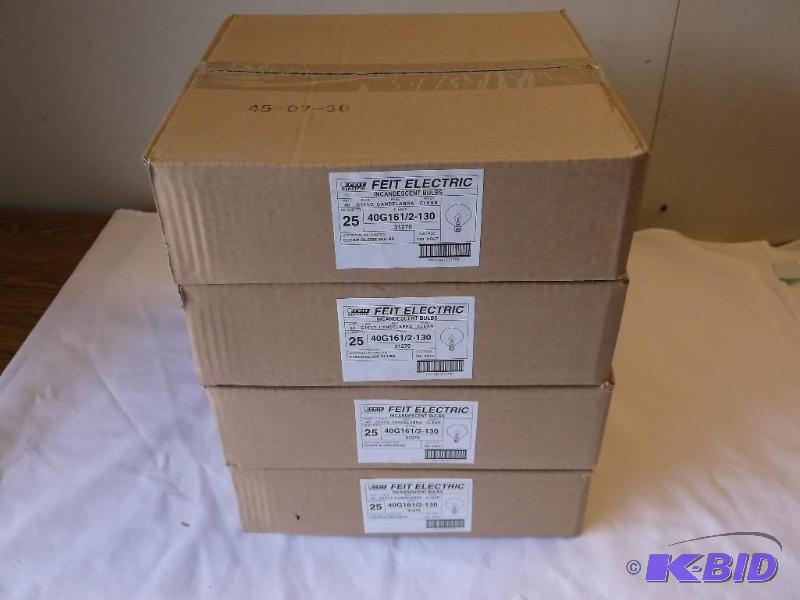 4 Cases of Feit Electric 40 watt Ba...