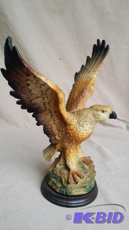 Porcelain or composite eagle on woo...