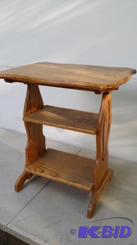 Wood Telephone tableStand. Measure...