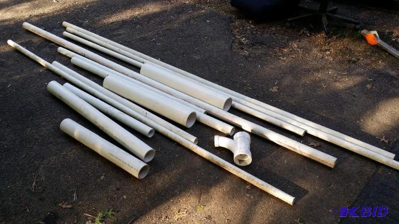 14 total pieces of PVC pipe and fit...