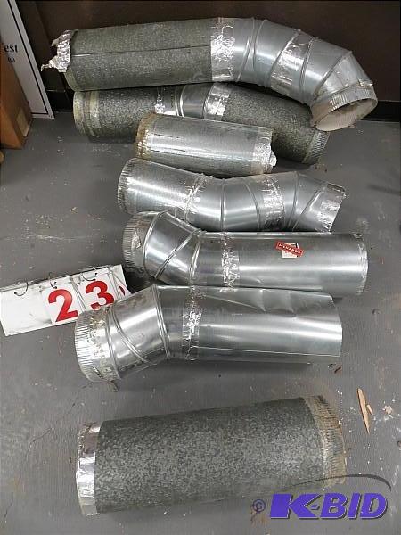 lot 23 image: Lot of 8 inch Dryer duct workventi...