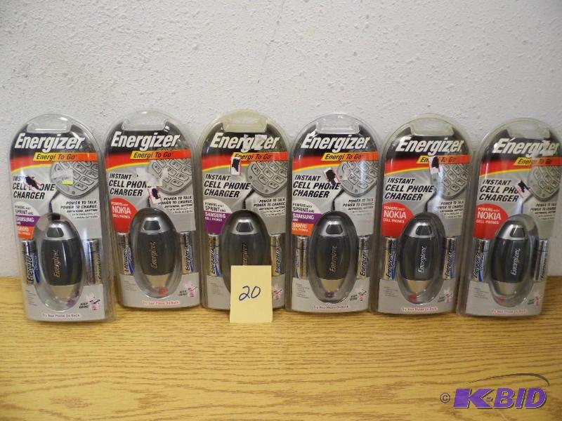lot 20 image: Lot of 6 Energizer Energi To Go Cell Phone Chargers
