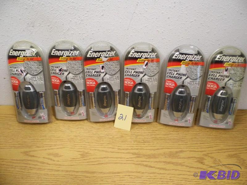 lot 21 image: Lot of 6 Energizer Energi To Go Cell Phone Chargers