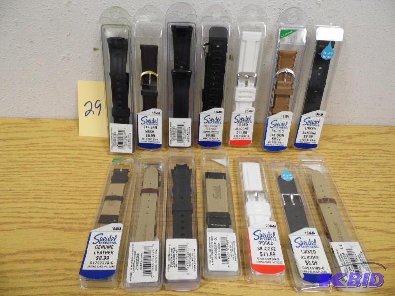 lot 29 image: Lot of 14 Assorted Watch Bands