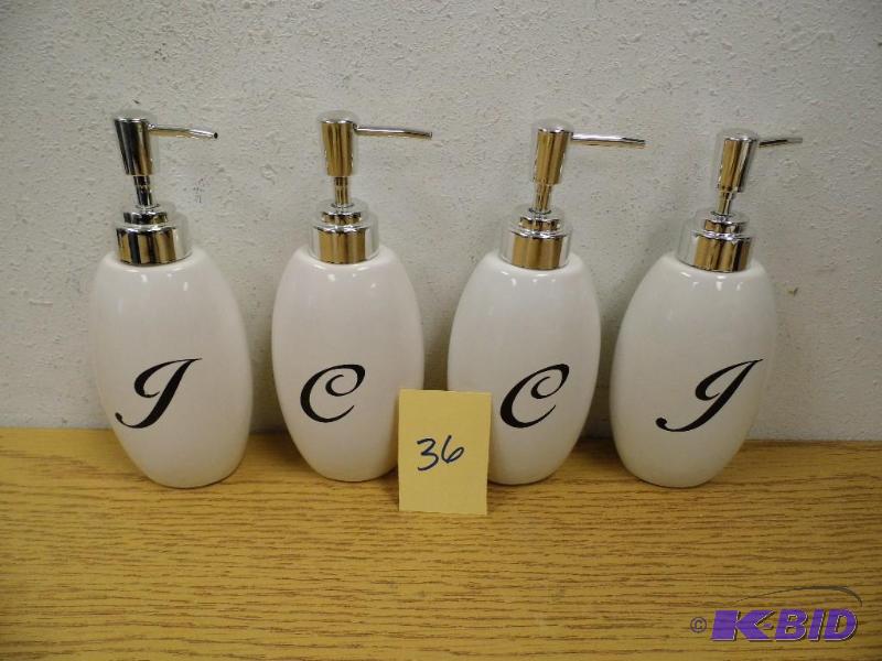 lot 36 image: Lot of 4 Soap Dispensers