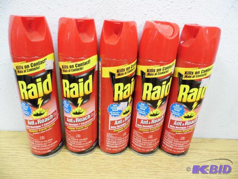 lot 48 image: 5 Cans of Raid Ant & Roach