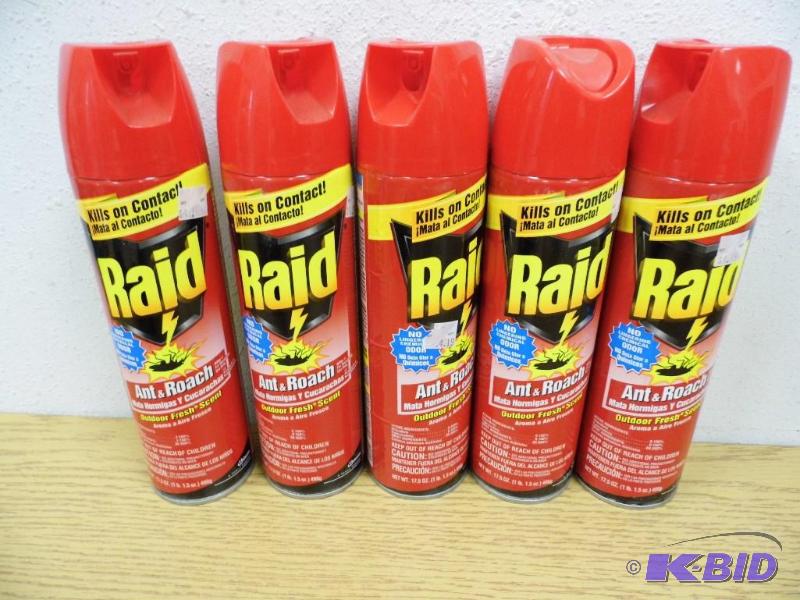 lot 50 image: 5 Cans of Raid Ant & Roach