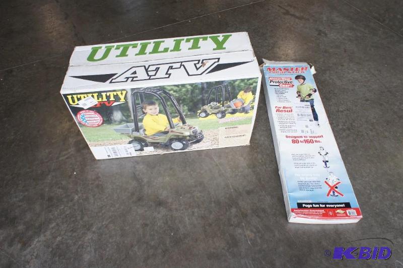 lot 11 image: ATV utility for youth and Pogo Stic...