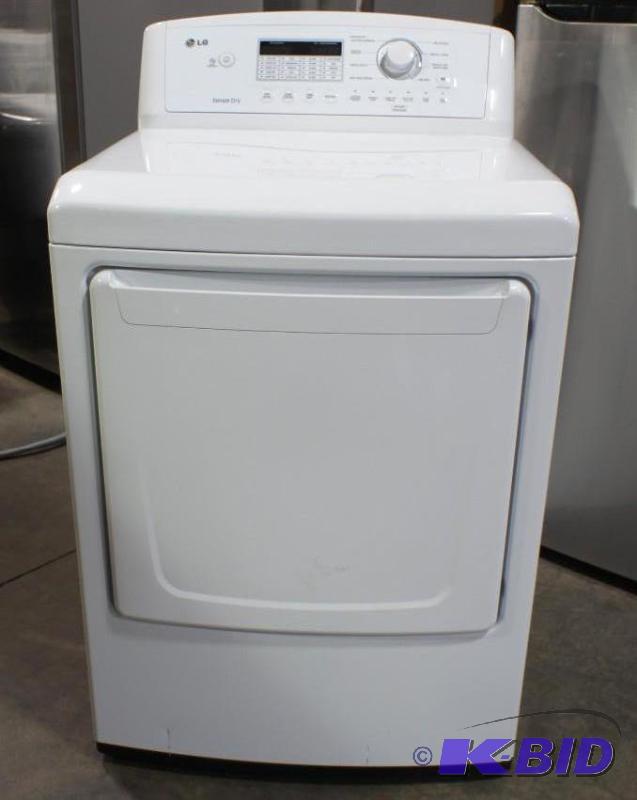 lot 8 image: LG Dryer Model #(DLE4870W) MSRP $ 8...