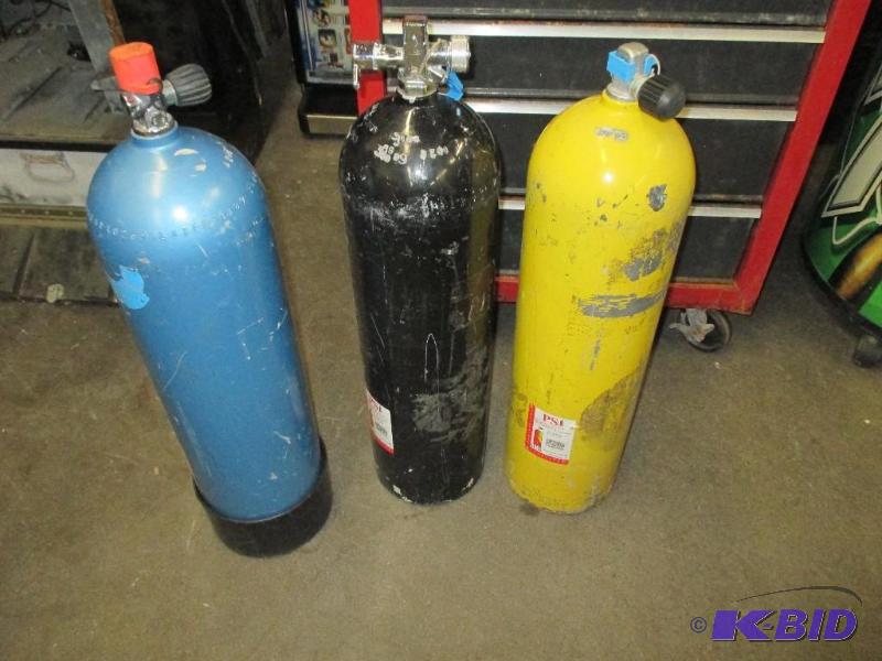 3 Air Tanks for Scuba Diving