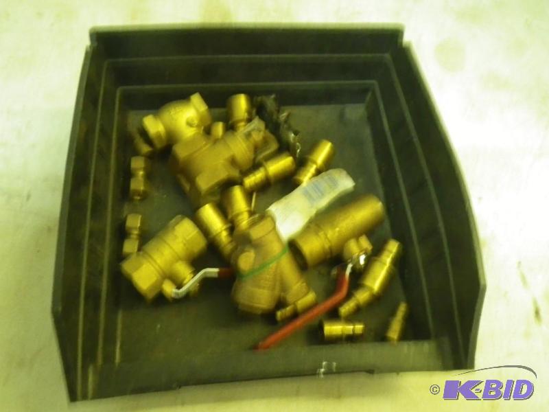 Tote of brass fitting and valve...