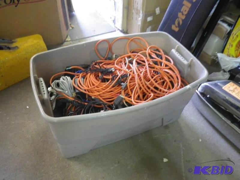 Large tote of cords and cables...
