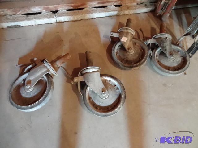 Qty 4 scaffolding caster wheels....