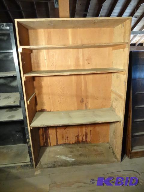Wood shelving unit. 48 x 18 x 74. L...