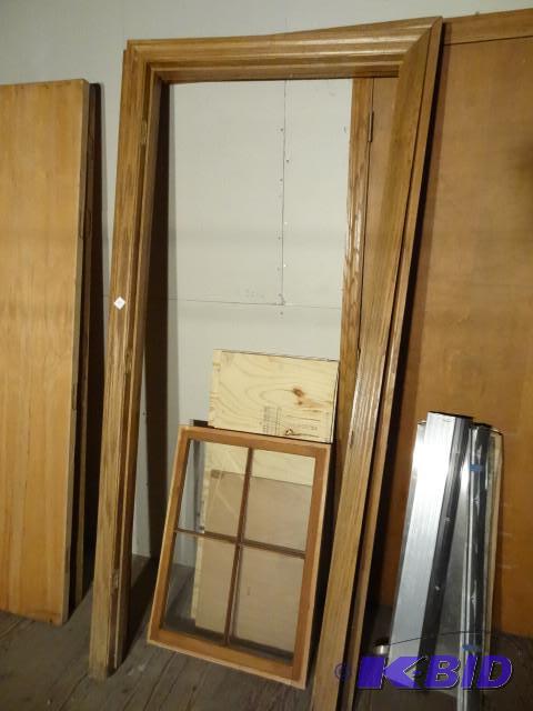 Qty 2 wood door frames. 32 x 80 and...