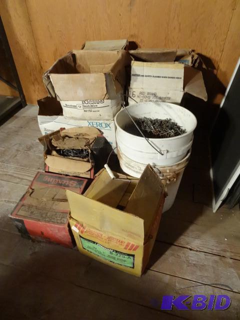 Large qty of misc nails. Located in...