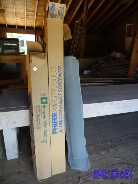 Qty 3 rolls of window screen. Large...
