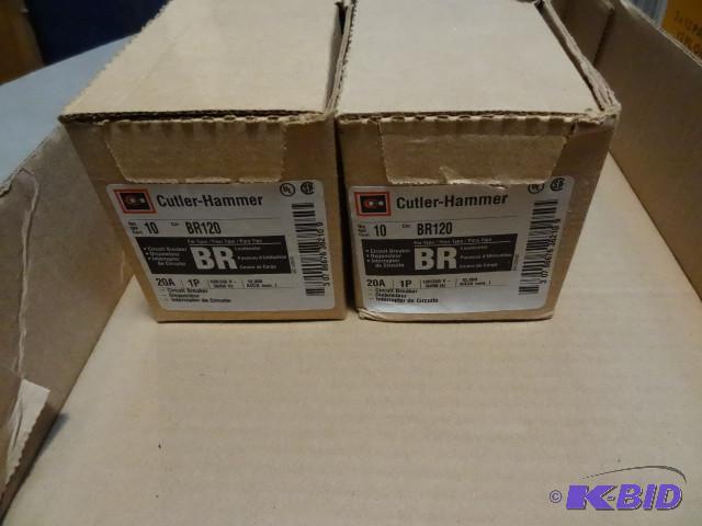 Qty 20 cutler hammer 20 amp 1 pole ...