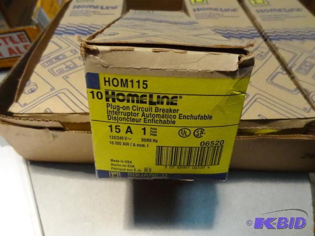 Qty 20 - 15 amp home line square d ...