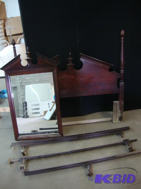 Queen Bedframe with Matching Mirror...