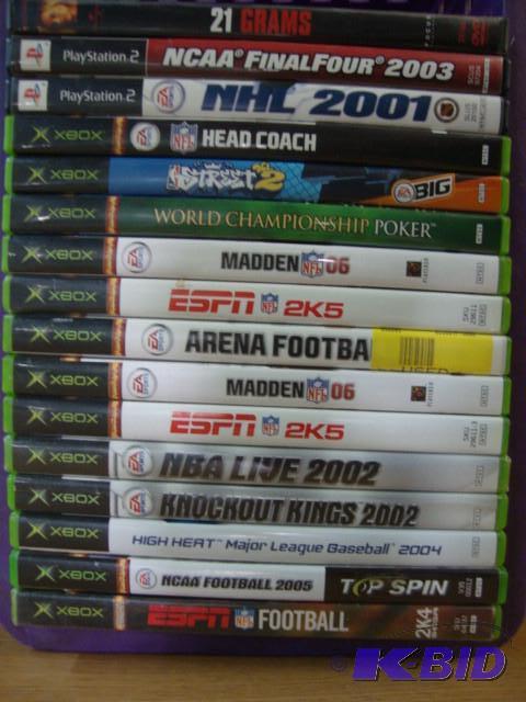 Lot of Sports Games, mostly Xbox...