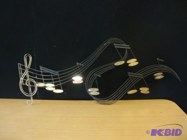 Metal Music Art Deco Piece, 5ft lon...