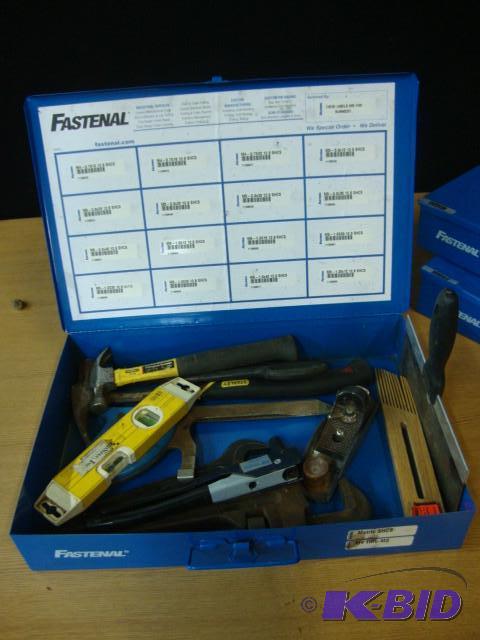 Fastenal Toolbox with Tools, Hammer...