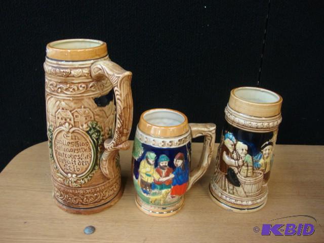 German Beer Steins or Mugs, Lot of ...