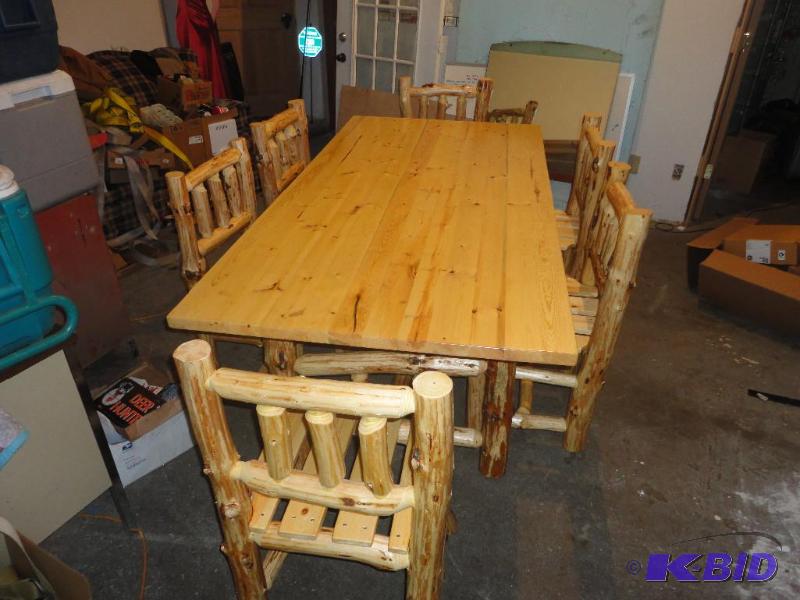 Rustic Log Table