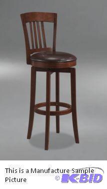 Solid Wood Swivel Bar Stool with Da...