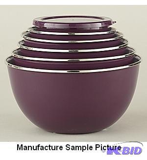 12 Piece Bowl Set with Lids - Purpl...
