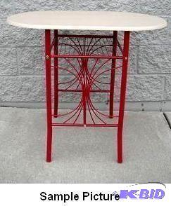 Red Bistro Table&nbsp- A sleek des...