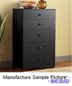 Five Drawer Chest - Black - Generou...